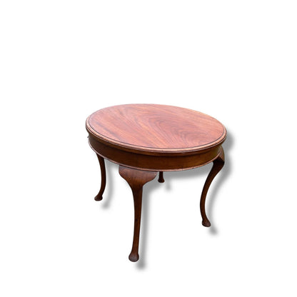 Mid Century Modern Teak Round Coffee Table – Sculptural Danish Style with Rich Wood Grain