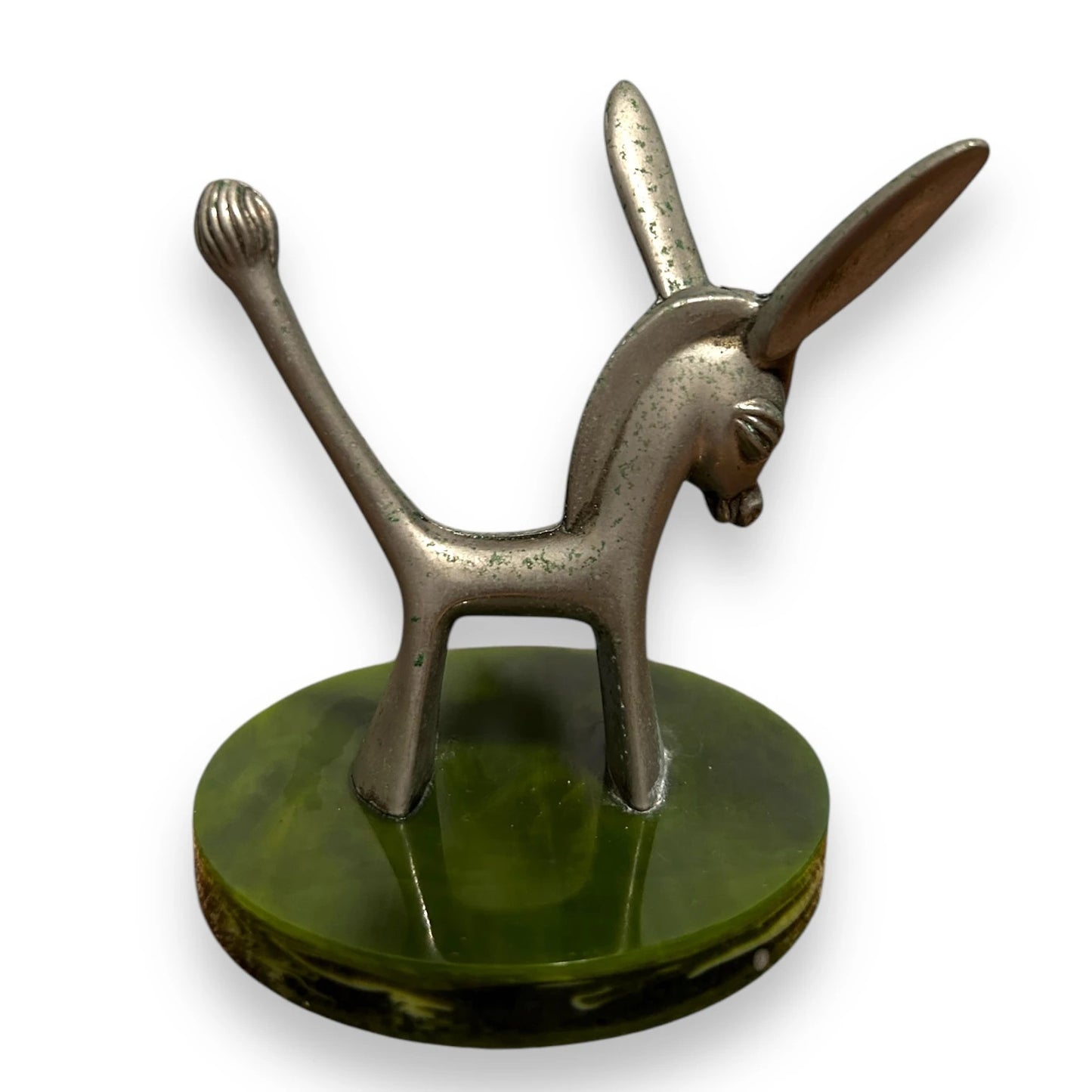 Vintage 1960s Silver Plated Donkey Ring Holder