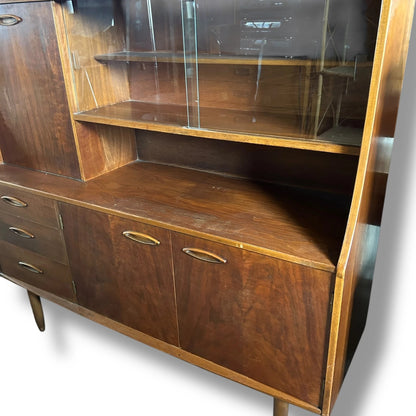 Mid Century Jentique High Sideboard in Teak | Vintage Tall Credenza