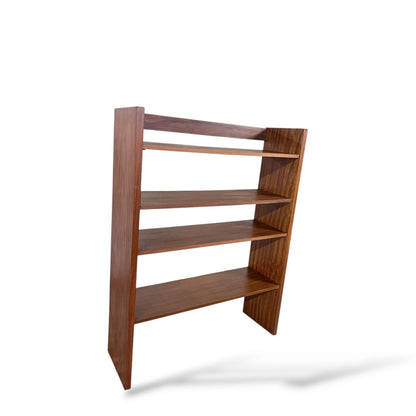 Afromosia Teak Bookshelf | Mid-Century Modern Adjustable Shelving