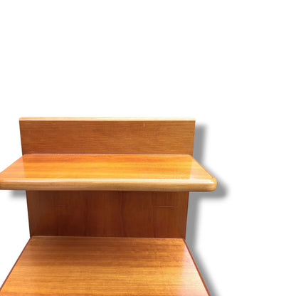 Mid Century Hülsta Teak Bedside Cabinet with Shelf | Vintage German Nightstand