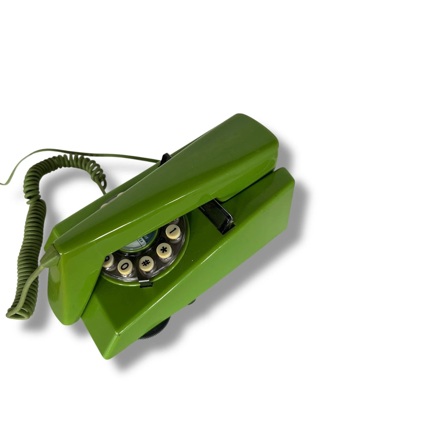 Vintage GPO Trimphone Dial Telephone – 1970s Avocado Green – Mid-Century