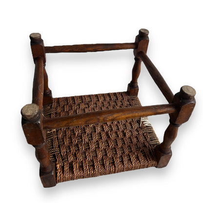 Mid century wicker stool