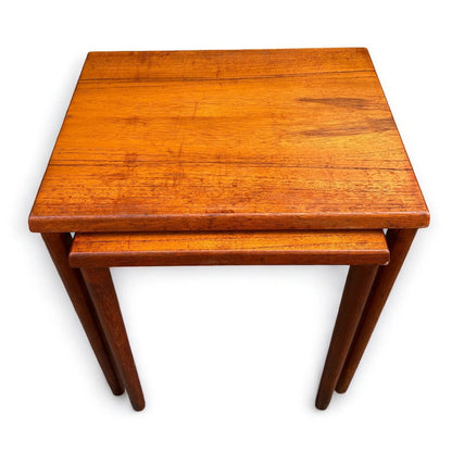 Mid Century Danish Teak Wood Nest of Tables