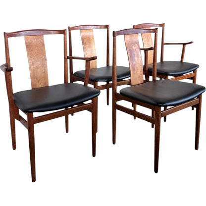 Danish Teak Dining Chairs Set of Four – Henning Sørensen Mid Century Design