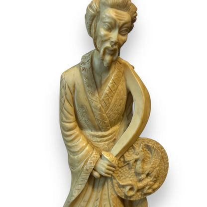 Vintage 1950s Japanese Old Man Resin Table Lamp