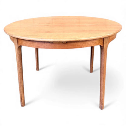 Nathan Round Extending Dining Table with Chairs – Mid-Century Teak Dining Set