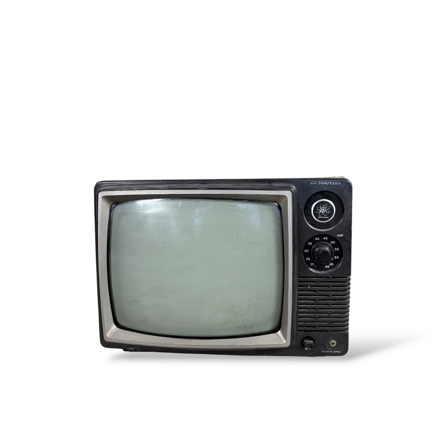 Vintage Teleton Portable Television – 1970s Solid State CRT TV, Untested, Display Prop