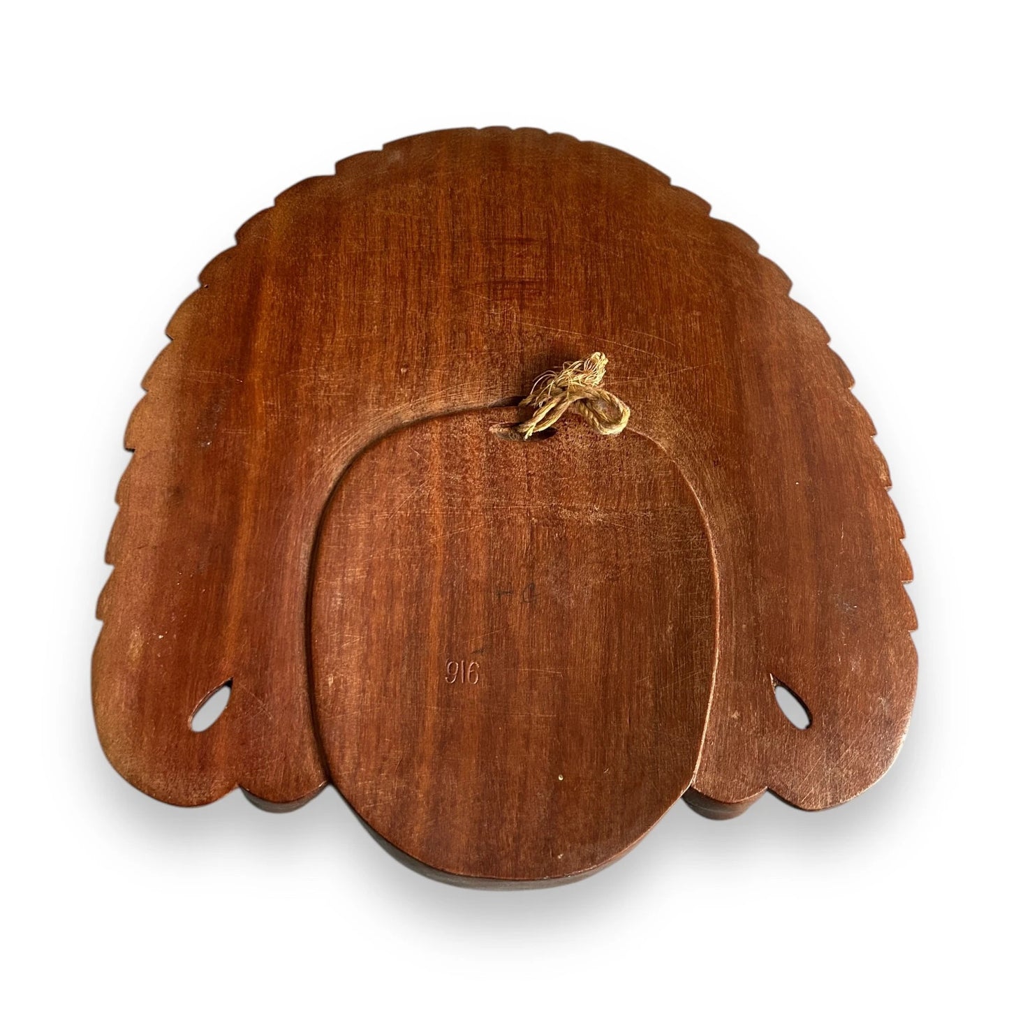 Mid Century Bali Teak Wood Woman Face Sculpture