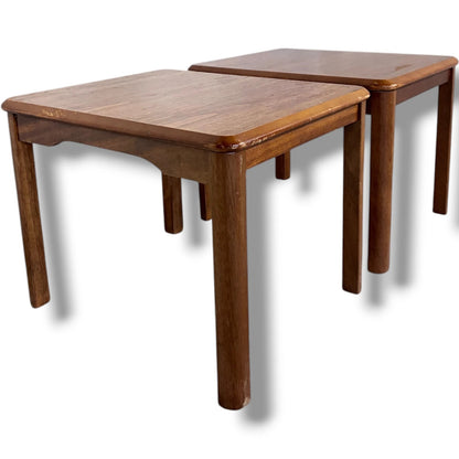 Danish Teak Side Tables - Compact Mid Century Scandinavian Occasional Tables