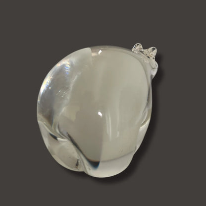 Mid Century glass polar bear paperweight
