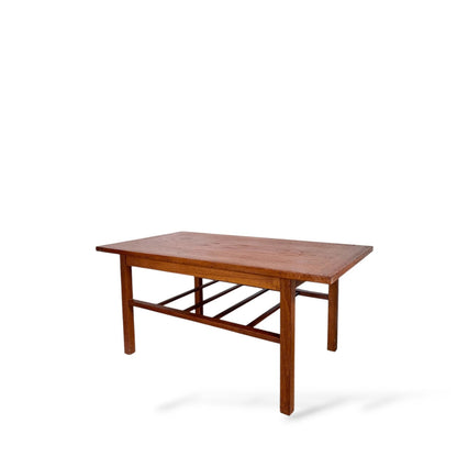 Danish Teak Coffee Table – Mid-Century Modern with Magazine Shelf