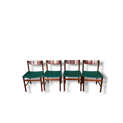 Mid Century Modern Rosewood Veneer Set of Four Dining Chairs