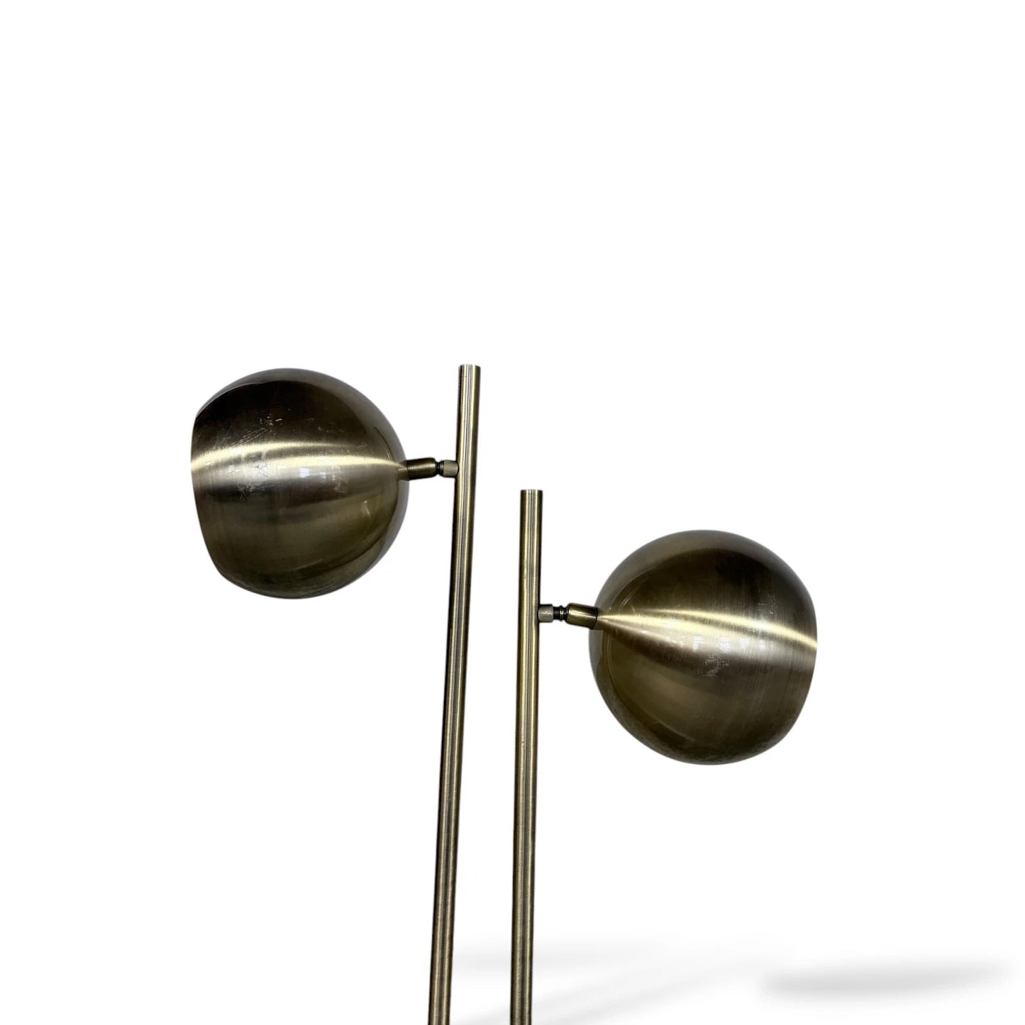 Vintage Brass Eyeball Lamp – Mid-Century Modern Dual Orb Table Lamp on Marble Base