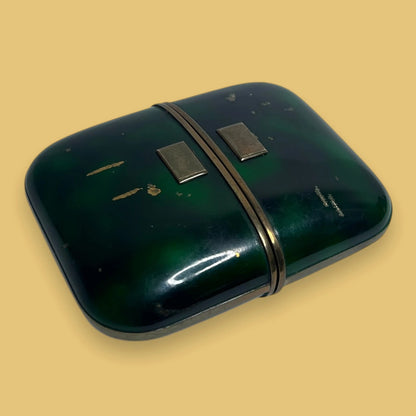 Vintage 1960s Europa Emerald Green Travel Alarm Clock