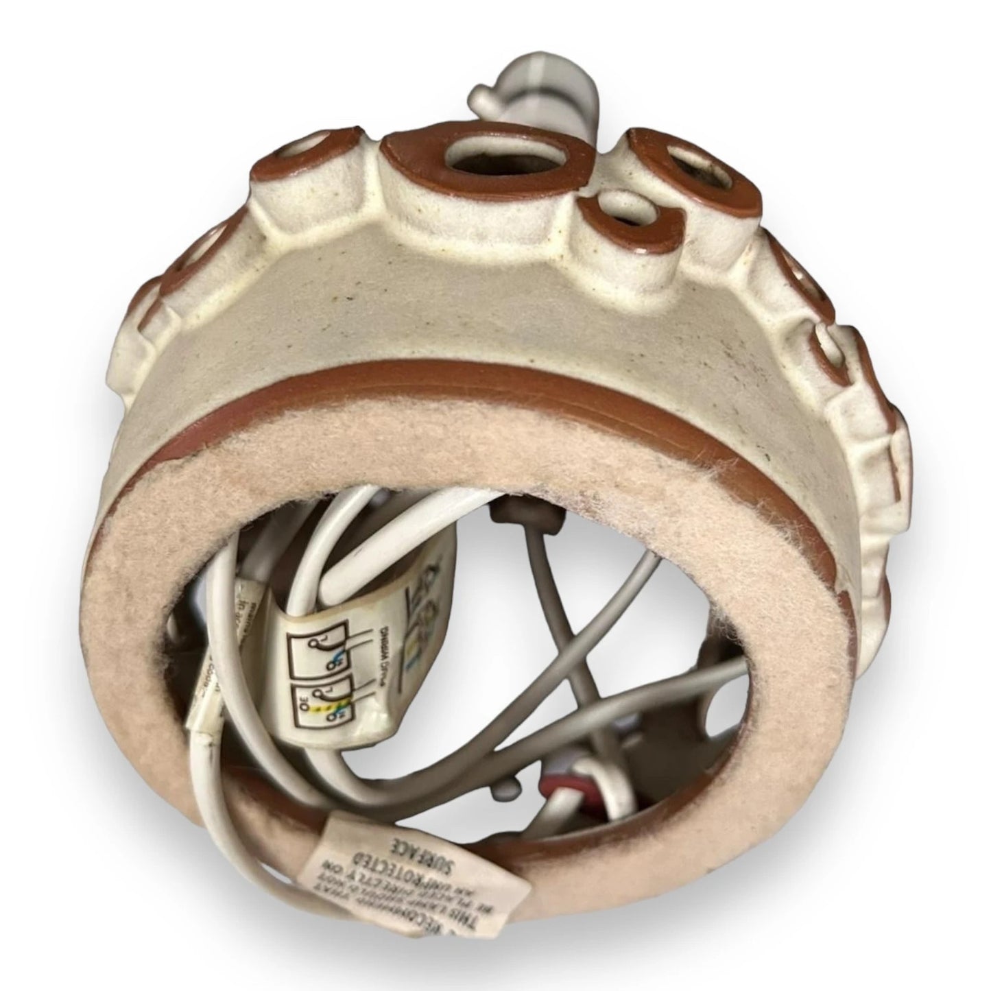 Vintage 1970s Shelf Pottery Volcano Brutalist Lamp