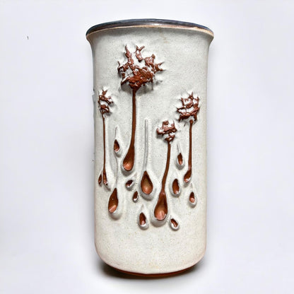 Vintage 1970s Shelf Pottery Floral Vase