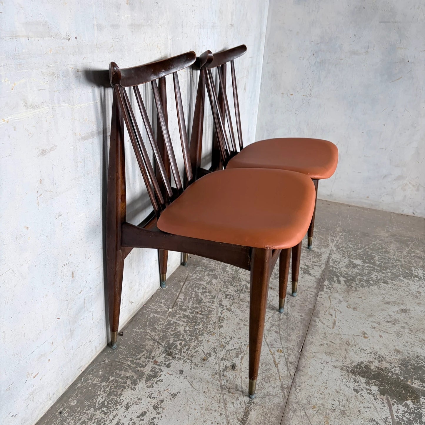 Mid Century Eliot’s of Newbury Teak Dining Chairs – Pair