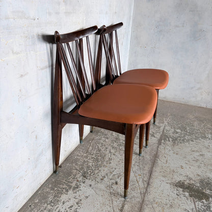 Mid Century Eliot’s of Newbury Teak Dining Chairs – Pair
