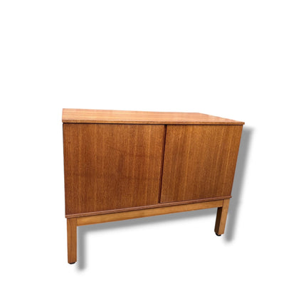 Danish Mid Century Record Cabinet | Teak Vinyl Storage Sideboard