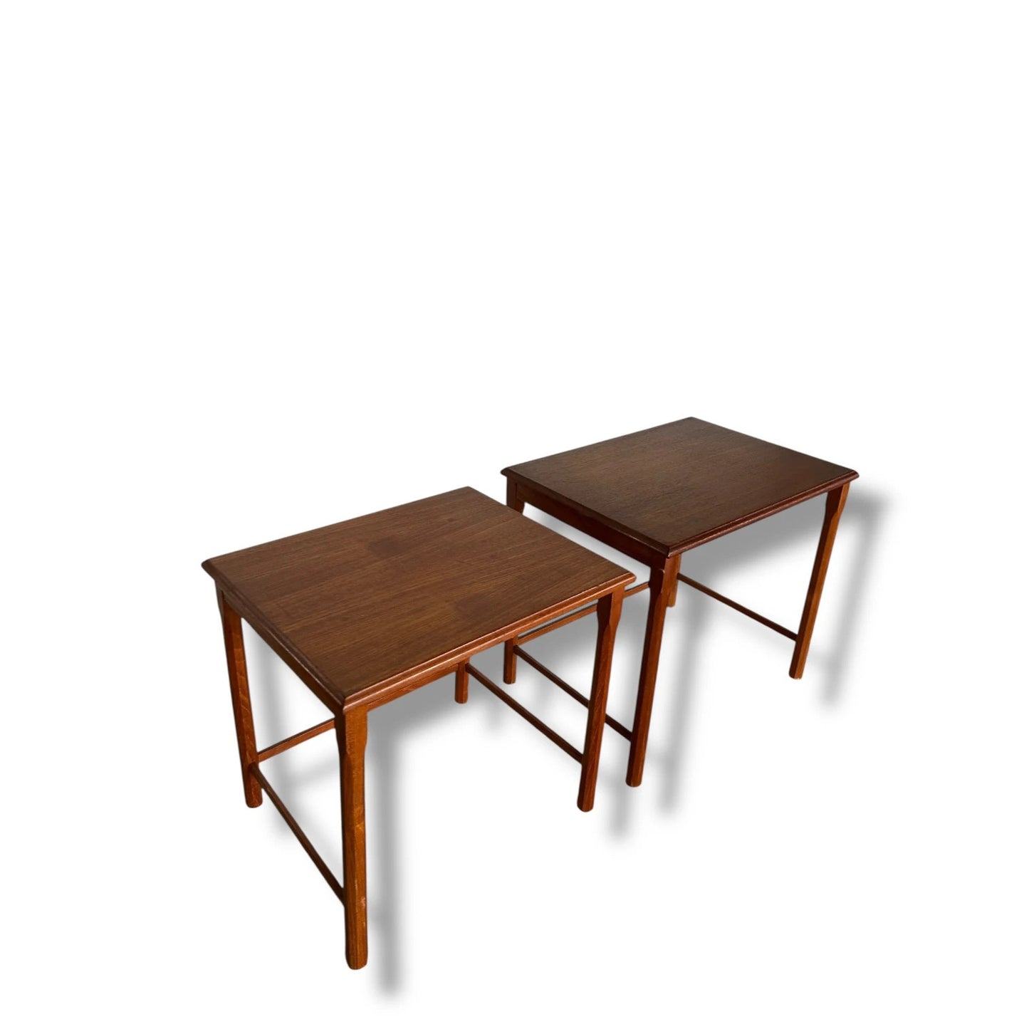 Pair of Vintage Nesting Bedside Tables – Mid-Century Teak Side Tables