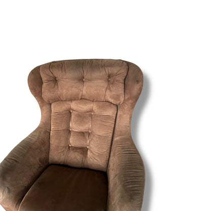 1970s Vono Swivel Egg Chair – Mid Century Modern Original Upholstery, Iconic Space Age Design