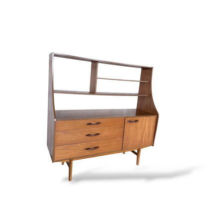 Avalon Room Divider Cabinet | Mid-Century Teak Sideboard with Shelves