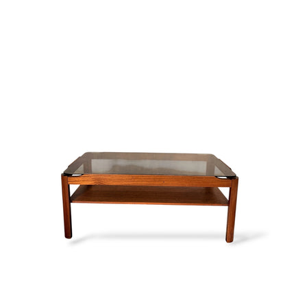 Vintage Myers Smoked Glass Coffee Table – Small Mid-Century