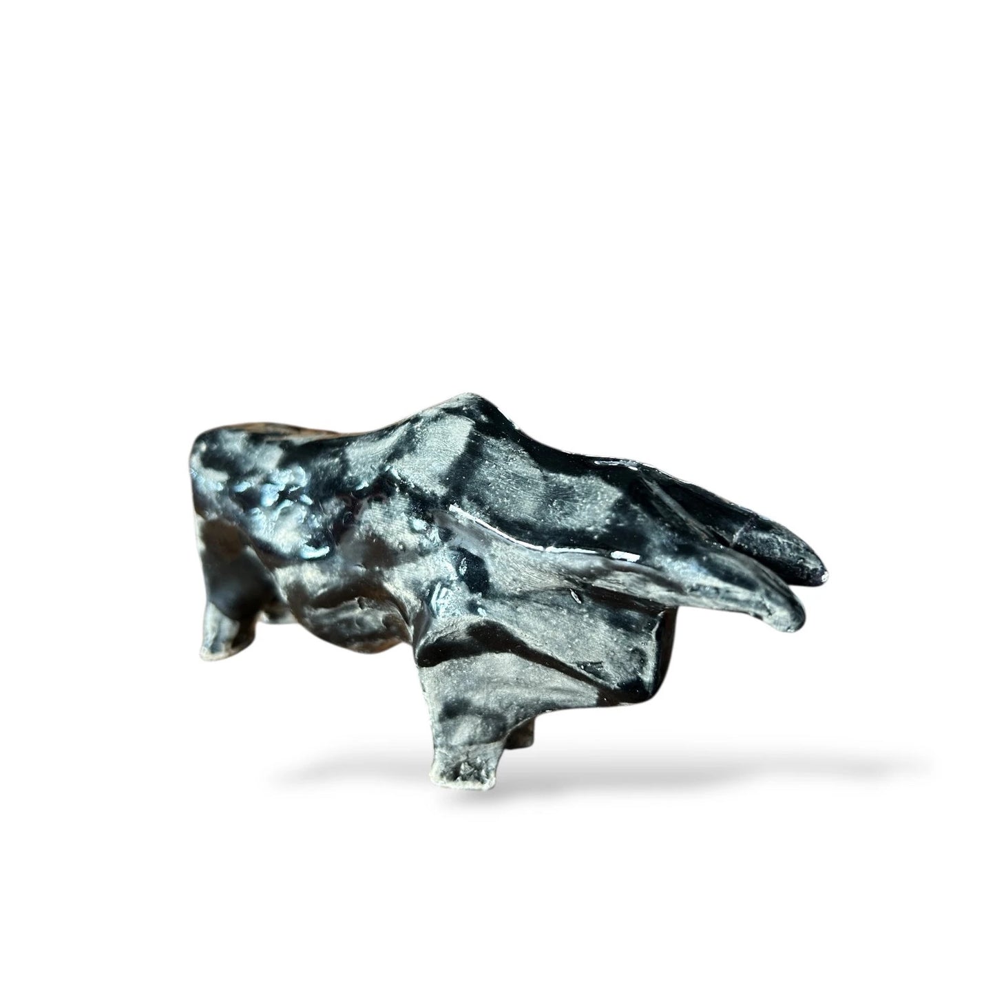 Brutalist Swedish Pottery Bull – Vintage Ceramic Sculpture, Mid Century