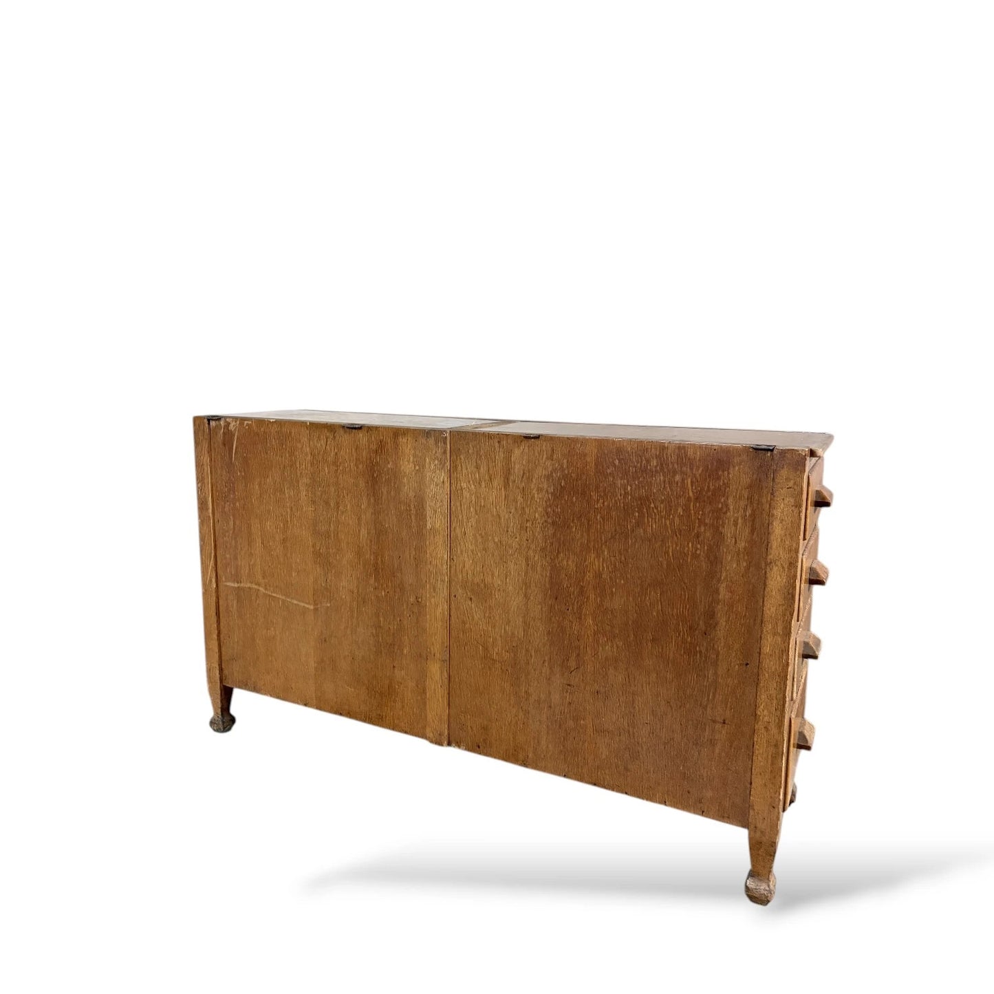 Oak Partner Desk Cabinets – Twin-Sided Filing Drawers