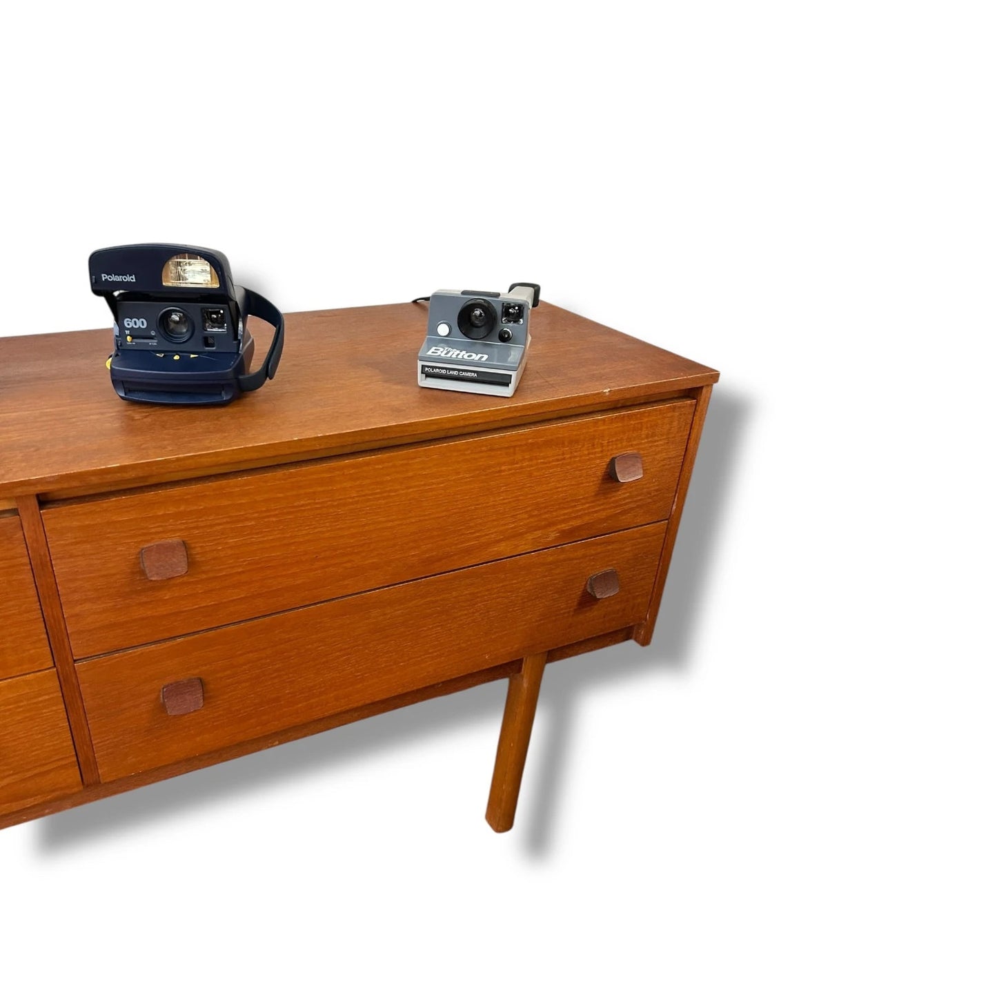 Mid Century Modern Teak Sideboard / Chest of Drawers – 1960s Vintage Danish Style Lowboy Dresser