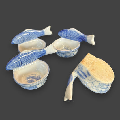 Vintage 1960s Koi Fish Mini Dishes