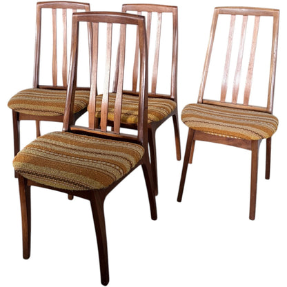 Mid Century Dining Chairs - Nathan Set of Four High Back Teak Chairs