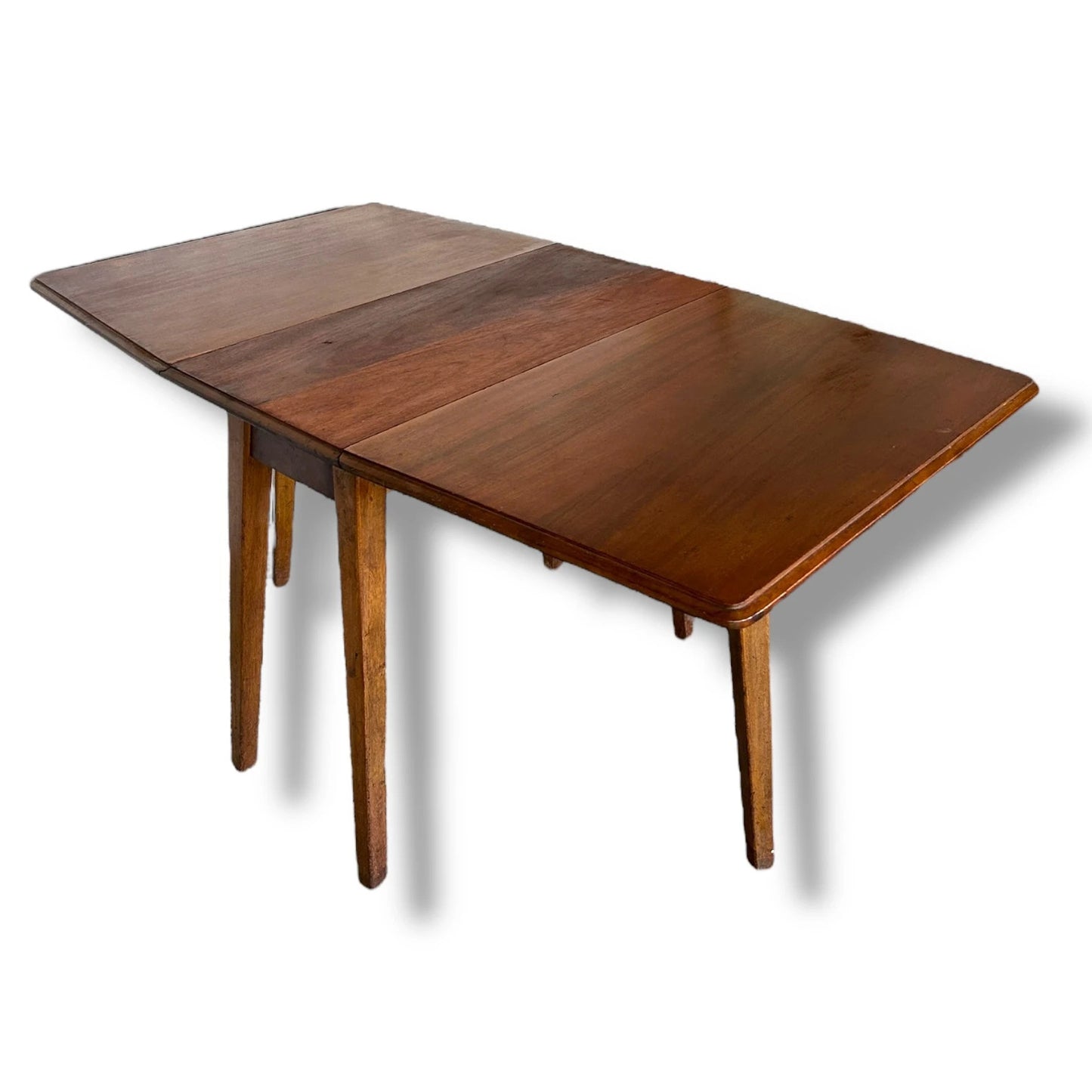 Mid Century Modern Teak Wood Drop Leaf Extending Table