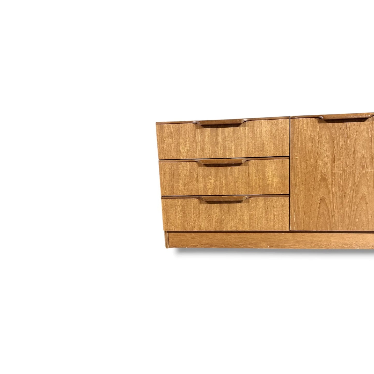 Vintage Mid-Century Low Sideboard in Blonde Oak