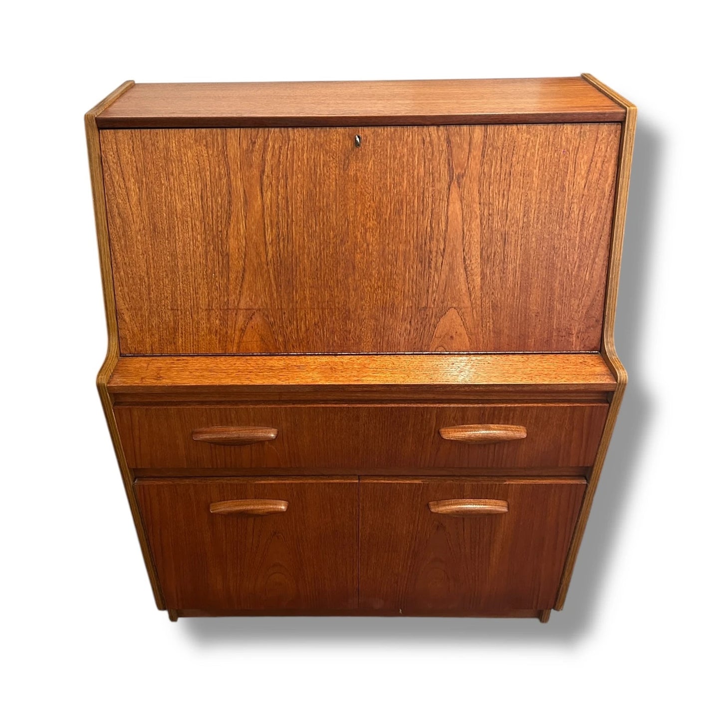 Mid Century Modern Teak Bureau Desk – Likely Austinsuite