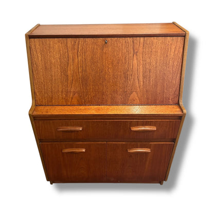 Mid Century Modern Teak Bureau Desk – Likely Austinsuite