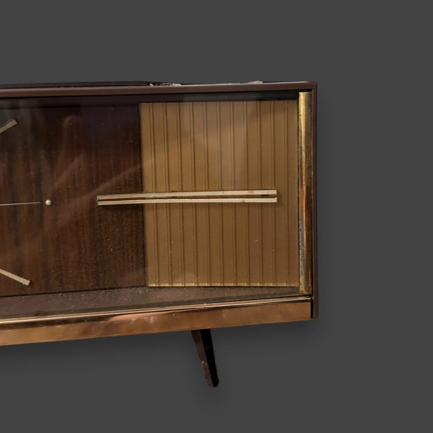 Mid Century Brown Rhythm Japanese Clock