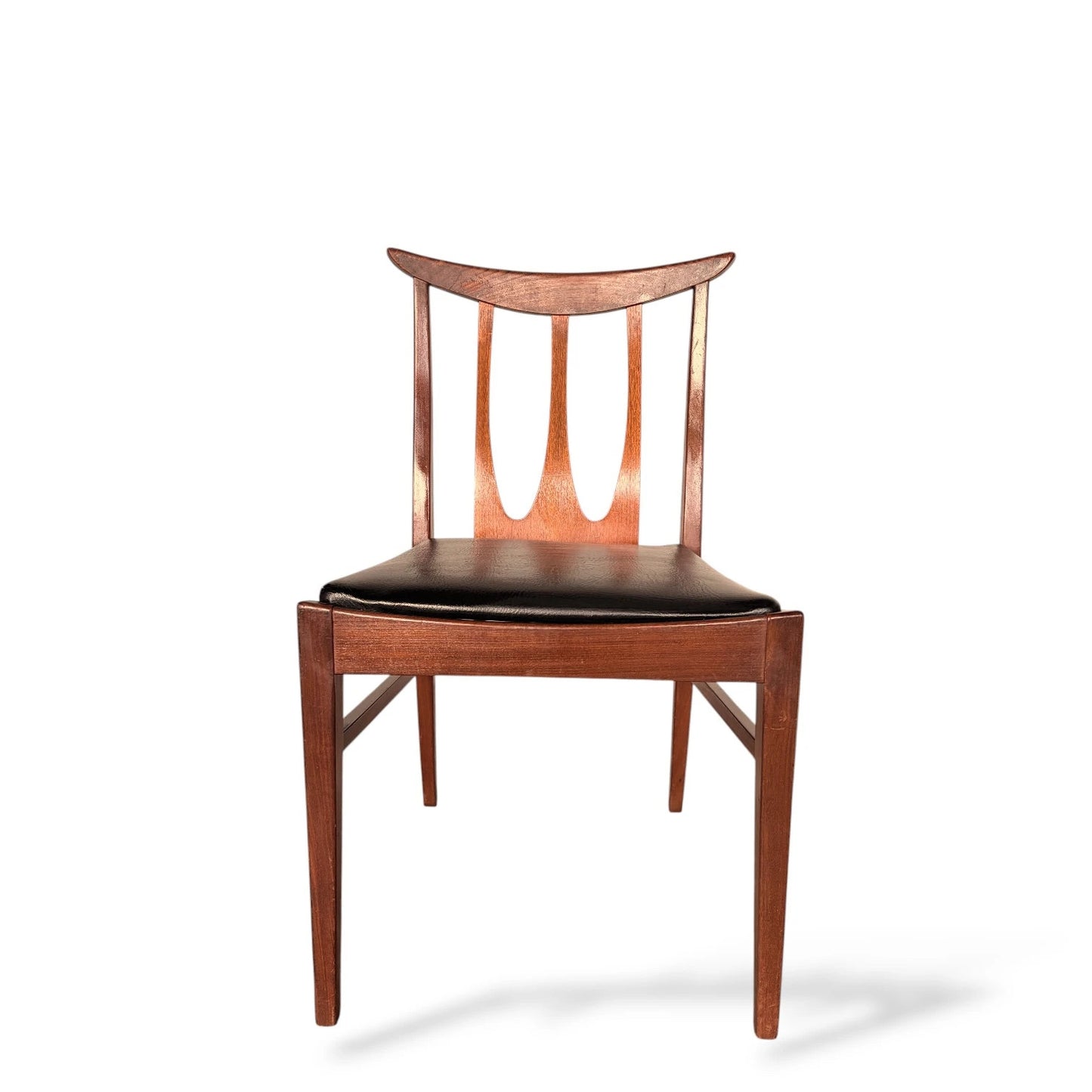 Vintage G Plan Brasilia Dining Chair – Mid-Century Teak & Black Vinyl