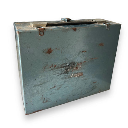 Vintage 1980s First Aid Metal Tin Box