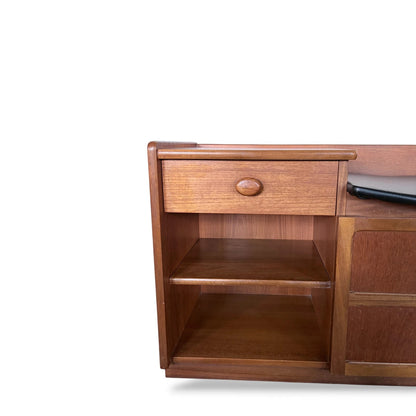 Nathan Mid-Century Teak Telephone Table with Drawer & Seat