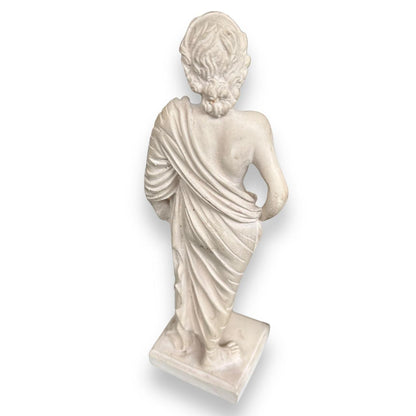 Vintage Art Sculpture Alabaster Statue Greek God of Medicine Asclepius Figure