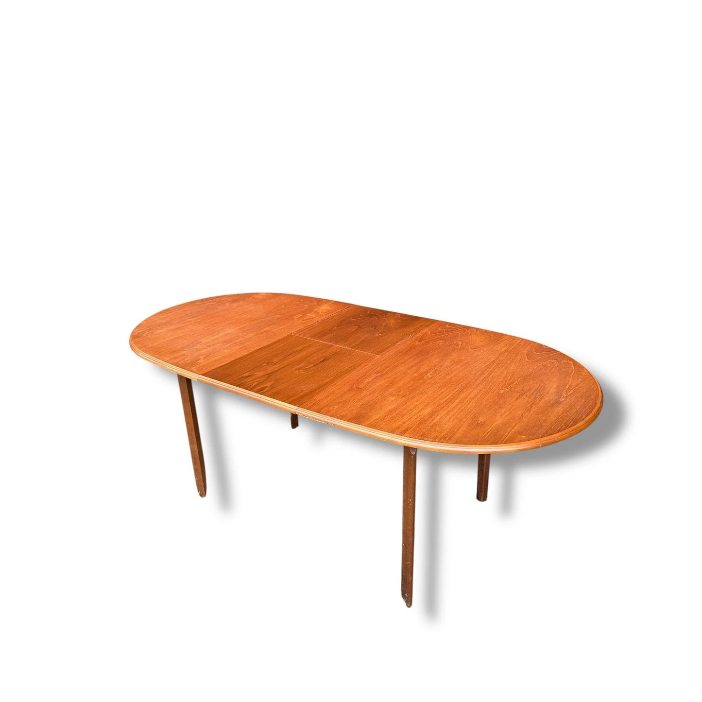 1990s Meredew Extending Dining Table – Vintage Modern Teak Table with Hidden Leaf
