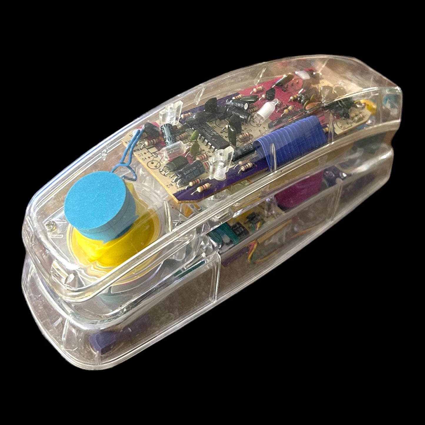 Vintage 80s Transparent Lightup Telephone