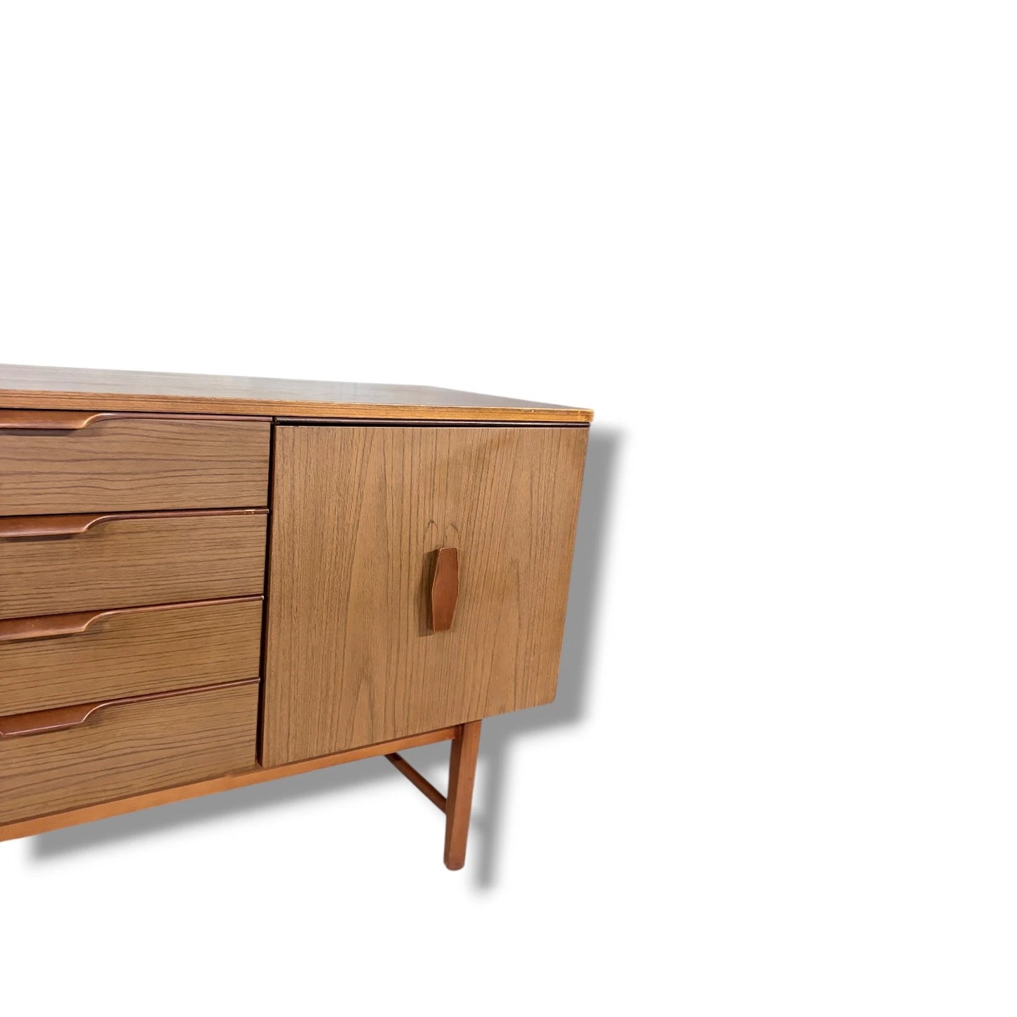Vintage Europa Teak Formica Sideboard – 1970s Mid-Century Modern Cabinet
