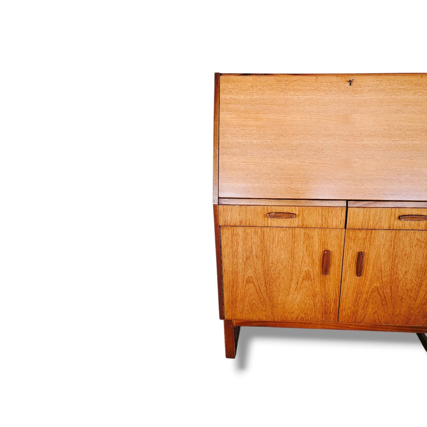 Mid-Century Remploy Bureau – Teak Writing Desk with Storage