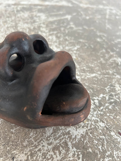 Mid Century Modern Cuban Face Sculpture Art Ashtray