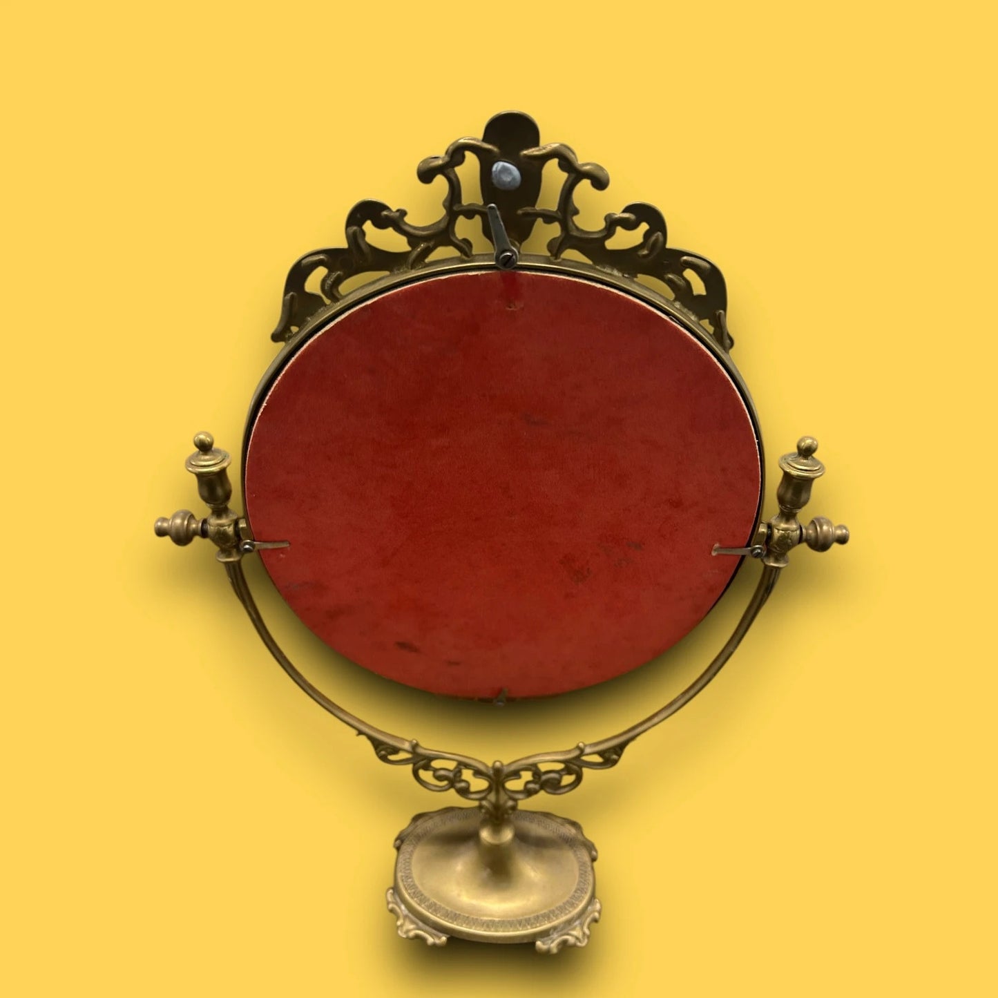 Vintage 1960s Gilt Ornate Vanity Swivel Mirror