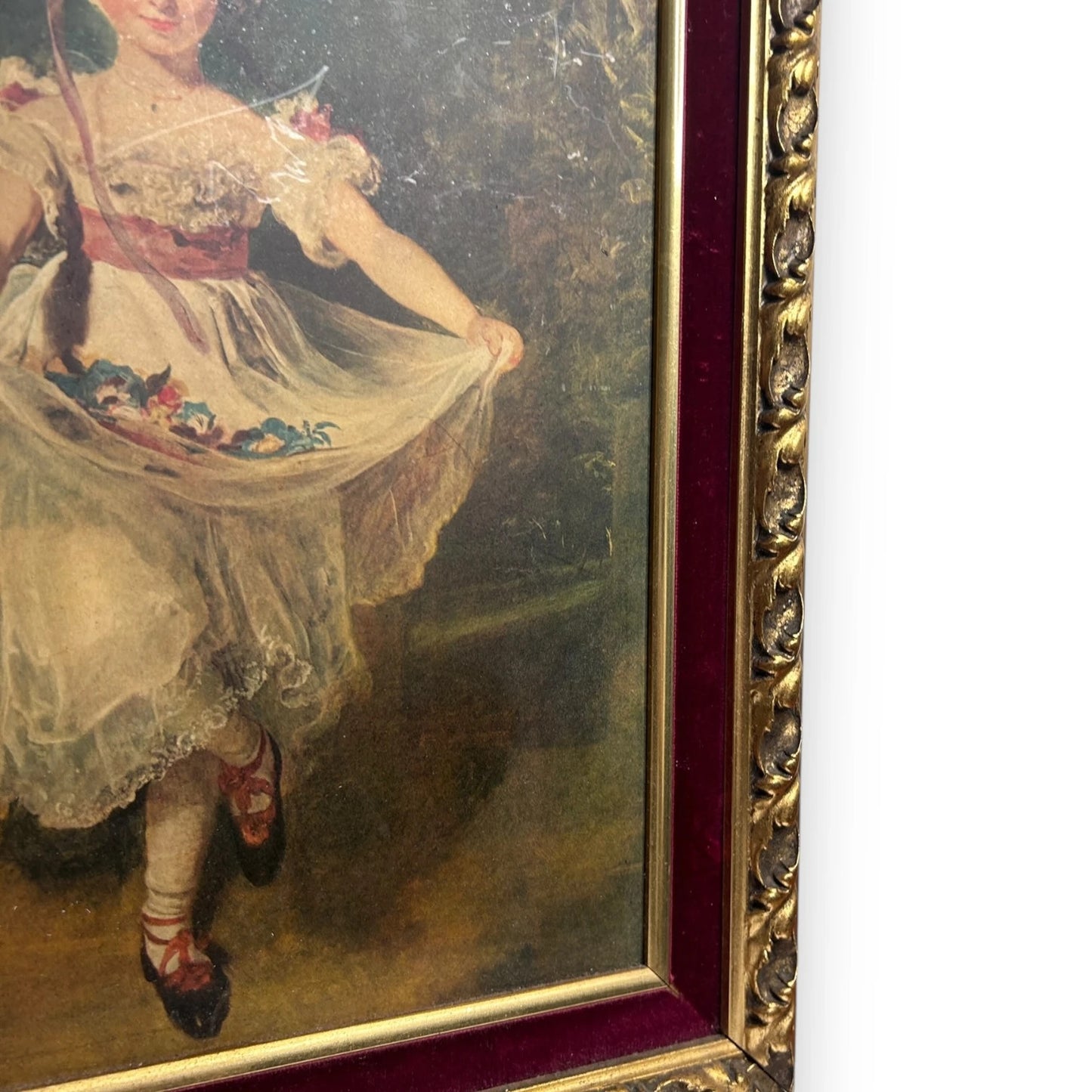Vintage 1970s 'Little Miss Murray' Portrait Of A Young Girl Framed Picture