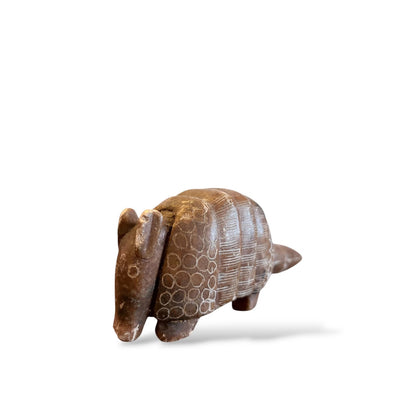 Small Hand-Carved Soapstone Armadillo Vintage Sculpture